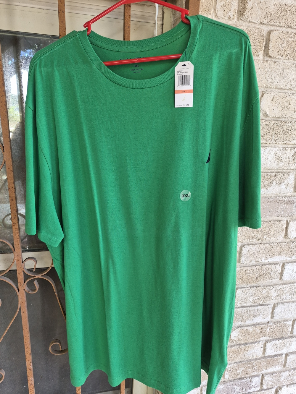 Nautica Bright Green Short Sleeve Crew Tee